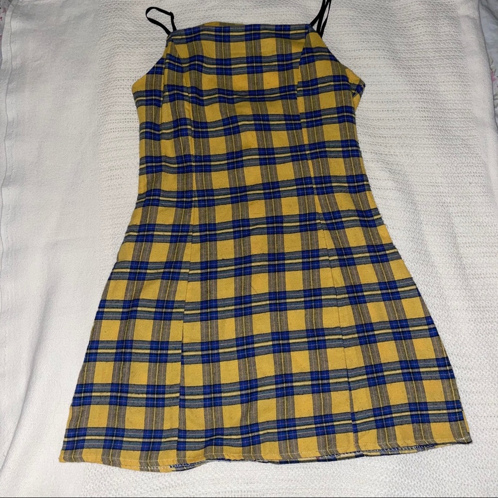 Plaid slip dress